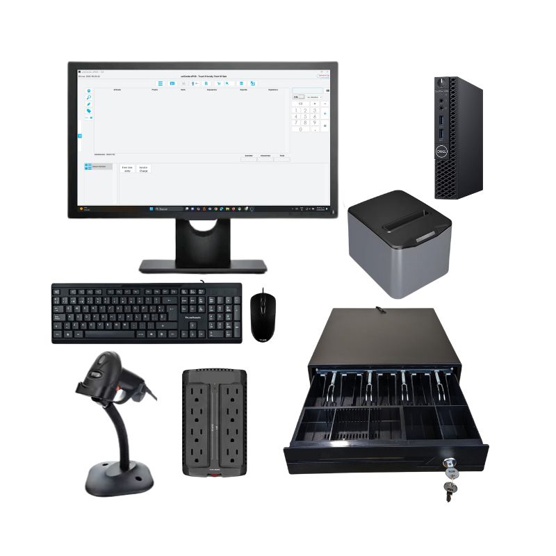 Kit punto venta pos tienda, boutique computadora