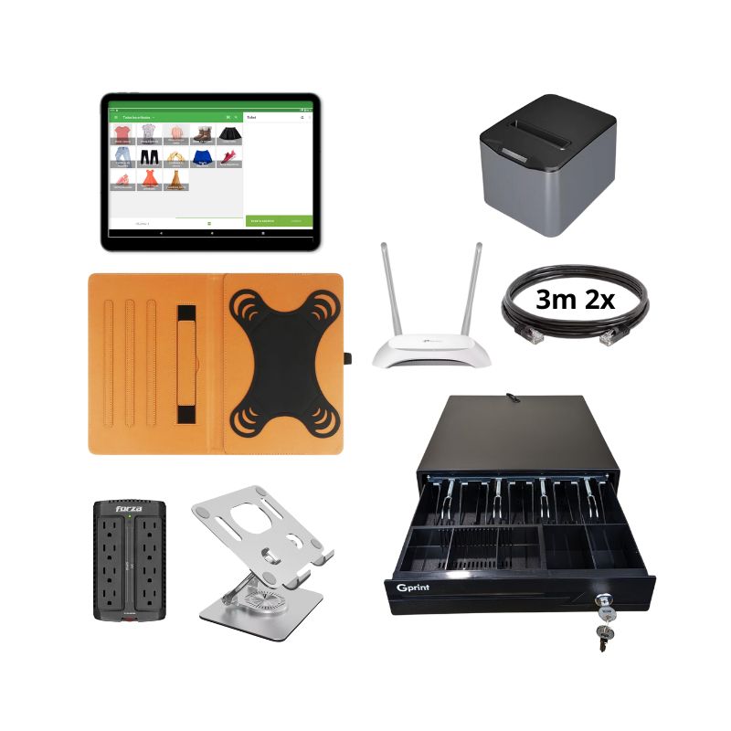 Kit punto venta pos tienda, boutique tablet 10"