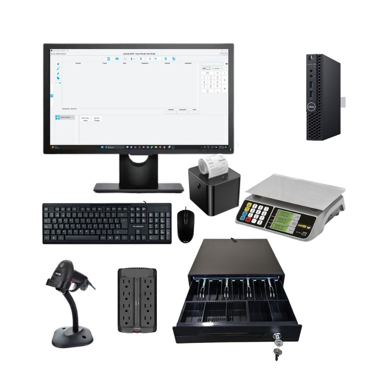 Kit punto de venta pos para tienda, fruteria, carniceria computadora