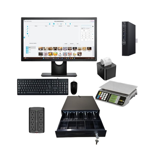 Kit punto venta pos restaurante, cafeteria, paleteria computadora