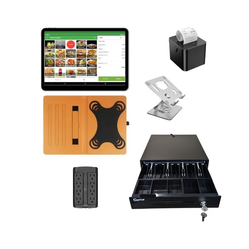 Kit punto de venta pos para restaurante, cafeteria, paleteria tablet 10"