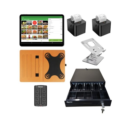 Kit punto venta pos para restaurante, cafeteria, paleteria tablet 10"